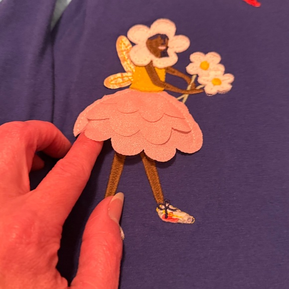 Mini Boden Navy Tunic Fsiry Top with Polka dot leggings set - Picture 4 of 11